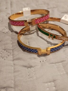 Gold-Tone Bracelets with H Logo